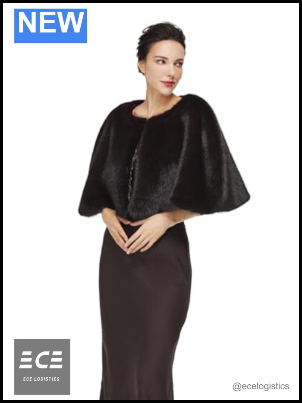 Faux Mink Fur Shawl Wrap Stole Bolero for Evening Dresses